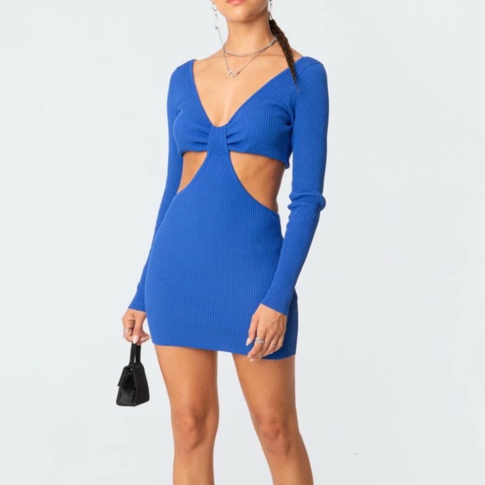 Edikted Blue Cut-Out Dress